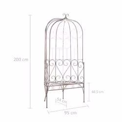 vidaXL Garden Bench 95cm Iron Antique Brown Outdoor Backyard Furniture Seat - Additional view 5