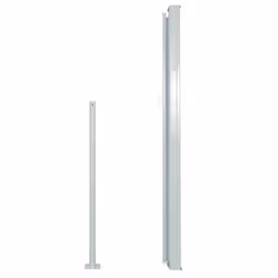 vidaXL Retractable Side Awning 160x500cm Grey Garden Privacy Screen Blind