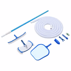 vidaXL 9 Piece Pool Maintenance Kit Spa Cleaning Tool Vacuum Skimmer Bush