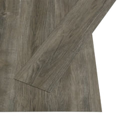 vidaXL PVC Flooring Planks Self-adhesive Industrial Wood Laminate Floor Tiles - grey and brown