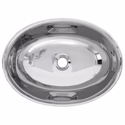 vidaXL Wash Basin 40x33x13.5cm Ceramic Silver Bathroom Washroom Sink Bowl Unit