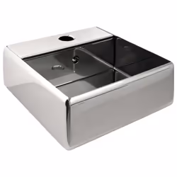 vidaXL Wash Basin with Overflow 41x41x15 cm Ceramic Silver Bathroom Home Bow