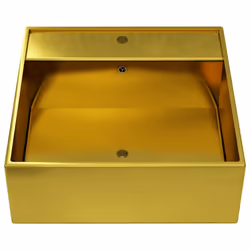 vidaXL Wash Basin with Overflow 41x41x15cm Ceramic Gold Sink Wash Bowl Unit