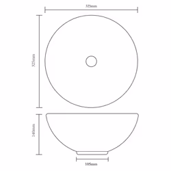 vidaXL Wash Basin 32.5x14cm Ceramic Silver Bathroom Washroom Sink Bowl Unit - Additional view 5