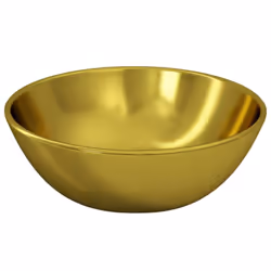 vidaXL Wash Basin 28x10cm Ceramic Gold Above Counter Bathroom Sink Wash Bowl