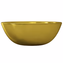 vidaXL Wash Basin 28x10cm Ceramic Gold Above Counter Bathroom Sink Wash Bowl