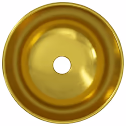 vidaXL Wash Basin 28x10cm Ceramic Gold Above Counter Bathroom Sink Wash Bowl - Additional view 4