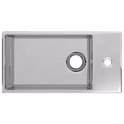 vidaXL Wash Basin with Overflow 49x25x15cm Ceramic Silver Bathroom Sink Bowl - Additional view 4