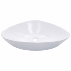 vidaXL Wash Basin Ceramic White Above Counter Bathroom Wash Bowl Sink Unit