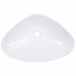 vidaXL Wash Basin Ceramic White Above Counter Bathroom Wash Bowl Sink Unit