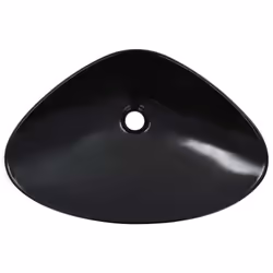 vidaXL Wash Basin Ceramic Black Above Counter Bathroom Wash Bowl Sink Unit