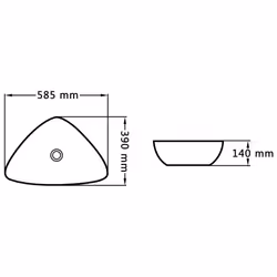 vidaXL Wash Basin Ceramic Black Above Counter Bathroom Wash Bowl Sink Unit - Additional view 5