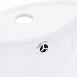 vidaXL Wash Basin with Overflow 46.5x18cm Ceramic White Wash Bowl Sink Unit - Additional view 4