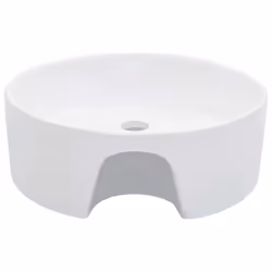 vidaXL Wash Basin with Overflow 36x13cm Ceramic White Bathroom Wash Bowl Sink