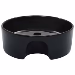 vidaXL Wash Basin with Overflow 36x13cm Ceramic Black Bathroom Wash Bowl Sink