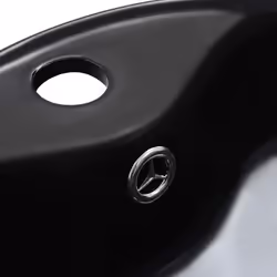 vidaXL Wash Basin with Overflow 36x13cm Ceramic Black Bathroom Wash Bowl Sink - Additional view 4