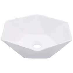 vidaXL Wash Basin 41x36.5x12cm Ceramic White Bathroom Washroom Wash Bowl Sink