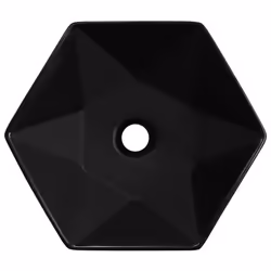vidaXL Wash Basin 41x36.5x12cm Ceramic Black Bathroom Washroom Wash Bowl Sink