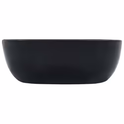 vidaXL Wash Basin 42.5x42.5x14.5cm Ceramic Black Bathroom Washroom Bowl Sink