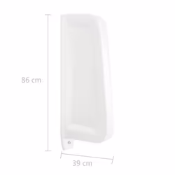 vidaXL Wall-mounted Urinal Privacy Screen Ceramic White Divider Partition - Additional view 9
