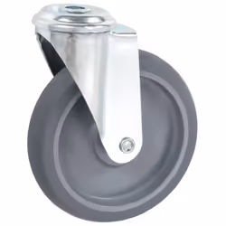 vidaXL 4x Bolt Hole Swivel Casters 125mm Rubber Drawer Box Bed Trolley Wheel - Additional view 2