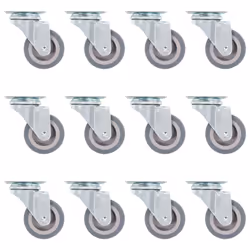 vidaXL Swivel Casters Trolley Moving Wheels Furniture Caster Trolley Caster - 12 pcs