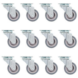 vidaXL Swivel Casters Trolley Moving Wheels Furniture Caster Trolley Caster - 12 pcs