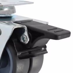 vidaXL Twin-wheel Swivel Caster with Double Brakes Wheel Caster Trolley Caster - 1 pcs