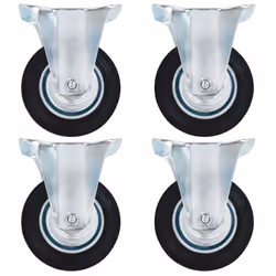 vidaXL 4x Fixed Casters 100mm Heavy Duty Wheels Trolley Furniture Handing
