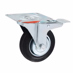 vidaXL Swivel Casters with Double Brakes Furniture Casters Trolley Caster - 1 pcs