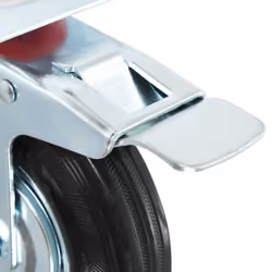 vidaXL Swivel Casters with Double Brakes Furniture Casters Trolley Caster - 1 pcs - Additional view 3