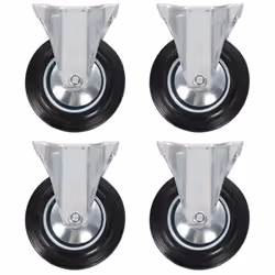 vidaXL 4x Fixed Casters 160mm Heavy Duty Wheels Trolley Furniture Handing