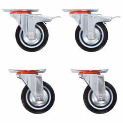 vidaXL Swivel Casters Trolley Moving Wheels Furniture Caster Trolley Caster - 4 pcs
