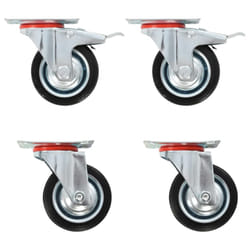 vidaXL Swivel Casters Trolley Moving Wheels Furniture Caster Trolley Caster - 4 pcs