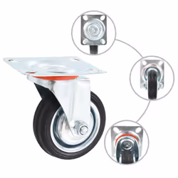 vidaXL Swivel Casters Trolley Moving Wheels Furniture Caster Trolley Caster - 4 pcs