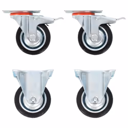 vidaXL 4x Casters 75mm Heavy Duty Wheels Trolley Furniture Handing Accessory