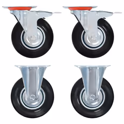 vidaXL 4x Casters 125mm Heavy Duty Wheels Trolley Furniture Handing Accessory
