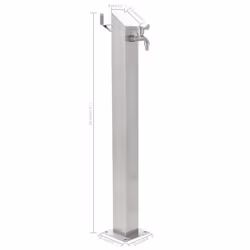 vidaXL Garden Water Column Stainless Steel Square 95cm Watering Irrigation - Additional view 7