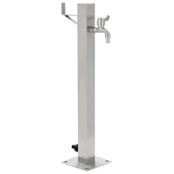 vidaXL Garden Water Column Stainless Steel Square 65cm Watering Irrigation
