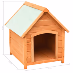 vidaXL Solid Pine & Fir Wood Dog House 72x85x82cm Puppy Pet Kennel Cabin Home - Additional view 7