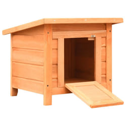 vidaXL Solid Pine & Fir Wood Cat House 50x46x43.5cm Kitten Pet Cabin Furniture