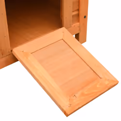 vidaXL Solid Pine & Fir Wood Cat House 50x46x43.5cm Kitten Pet Cabin Furniture - Additional view 9