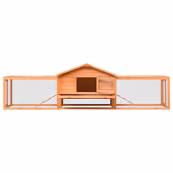 vidaXL Solid Pine & Fir Wood Rabbit Hutch Pet Cage Outdoor Wooden Rabbit House - Additional view 4