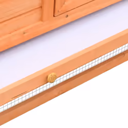 vidaXL Solid Pine & Fir Wood Rabbit Hutch Pet Cage Outdoor Wooden Rabbit House - Additional view 5