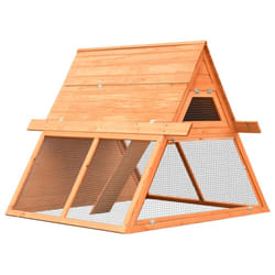 vidaXL Solid Pine & Fir Wood Rabbit Hutch 152x128x108cm Cage Enclosure Habitat