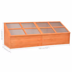 vidaXL Greenhouse Wood 180x57x62cm Outdoor Plant House Garden Building Tunnel - Additional view 5