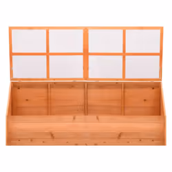 vidaXL Greenhouse Wood 180x57x62cm Outdoor Plant House Garden Building Tunnel - Additional view 7