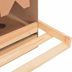 vidaXL Solid Pine Wood Chicken Laying Nest 2 Compartments Poultry Laying Nest - Additional view 8