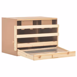vidaXL Solid Pine Wood Chicken Laying Nest 2 Compartments Poultry Laying Nest - Additional view 3