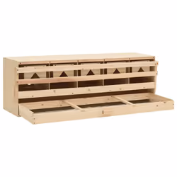 vidaXL Solid Pine Wood Chicken Laying Nest 5 Compartments Poultry Laying Nest - Additional view 2